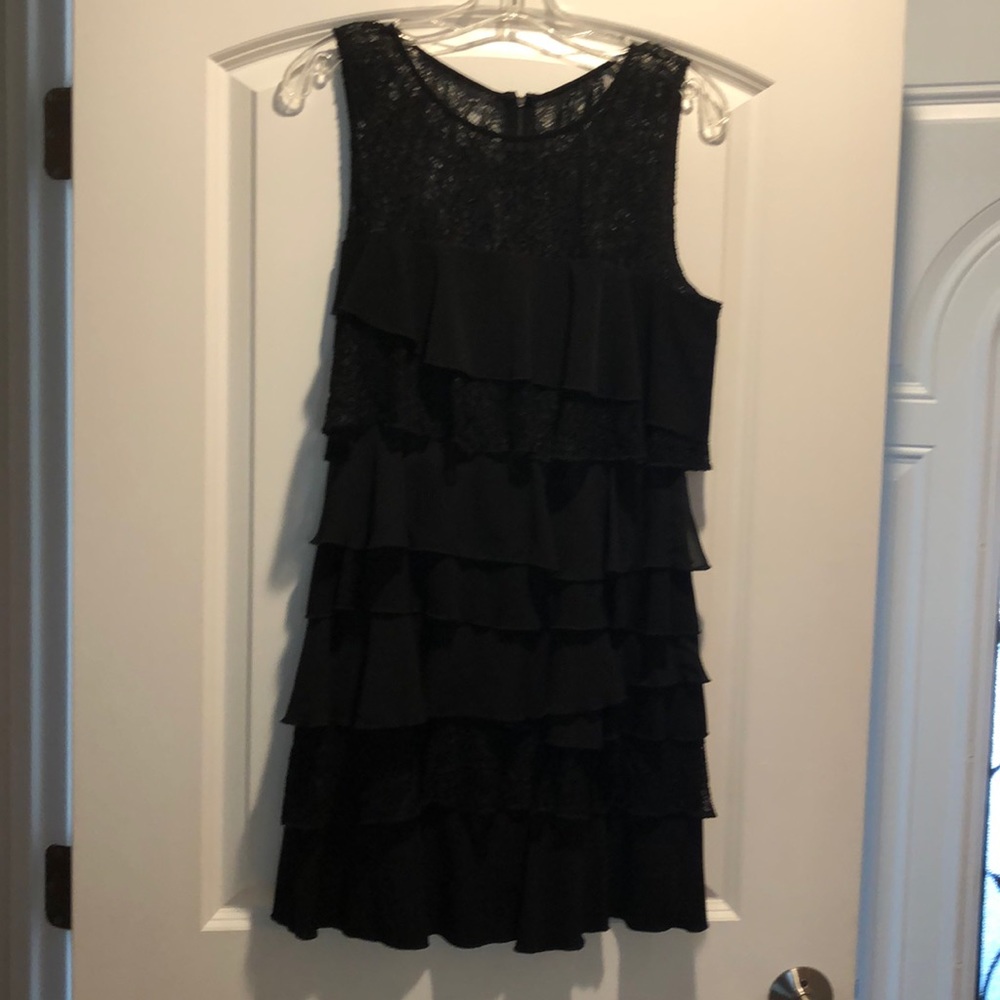 Black flapper style cocktail dress